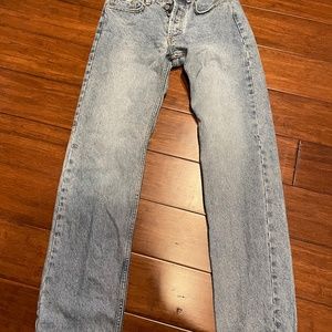 Brandy Melville JOHN GALT Button Fly Light Denim Women's Blue Jeans, Size S